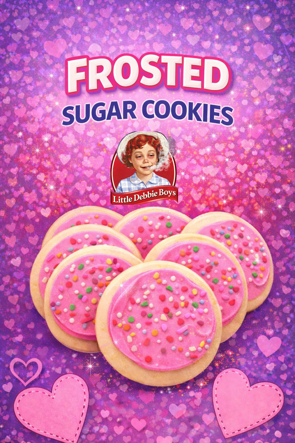 Valentines Day Frosted Sugar Cookie